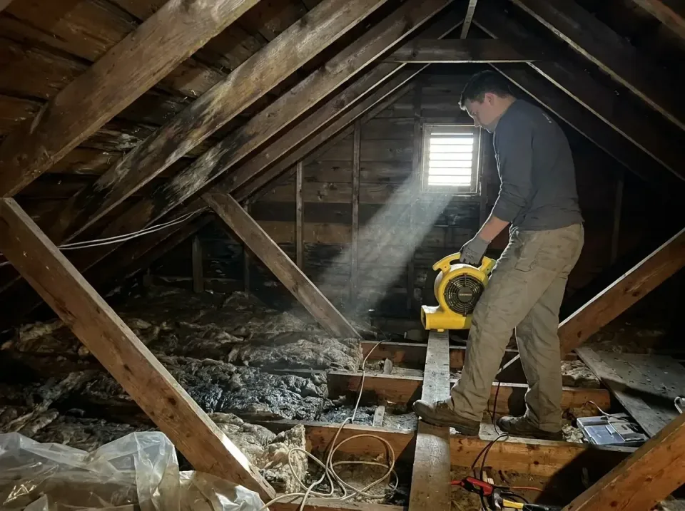 attic-water-damage-drying-proc-007 — frequently asked questions, Emergency Water Extraction & 24/7 Flood Response in Mooresv…